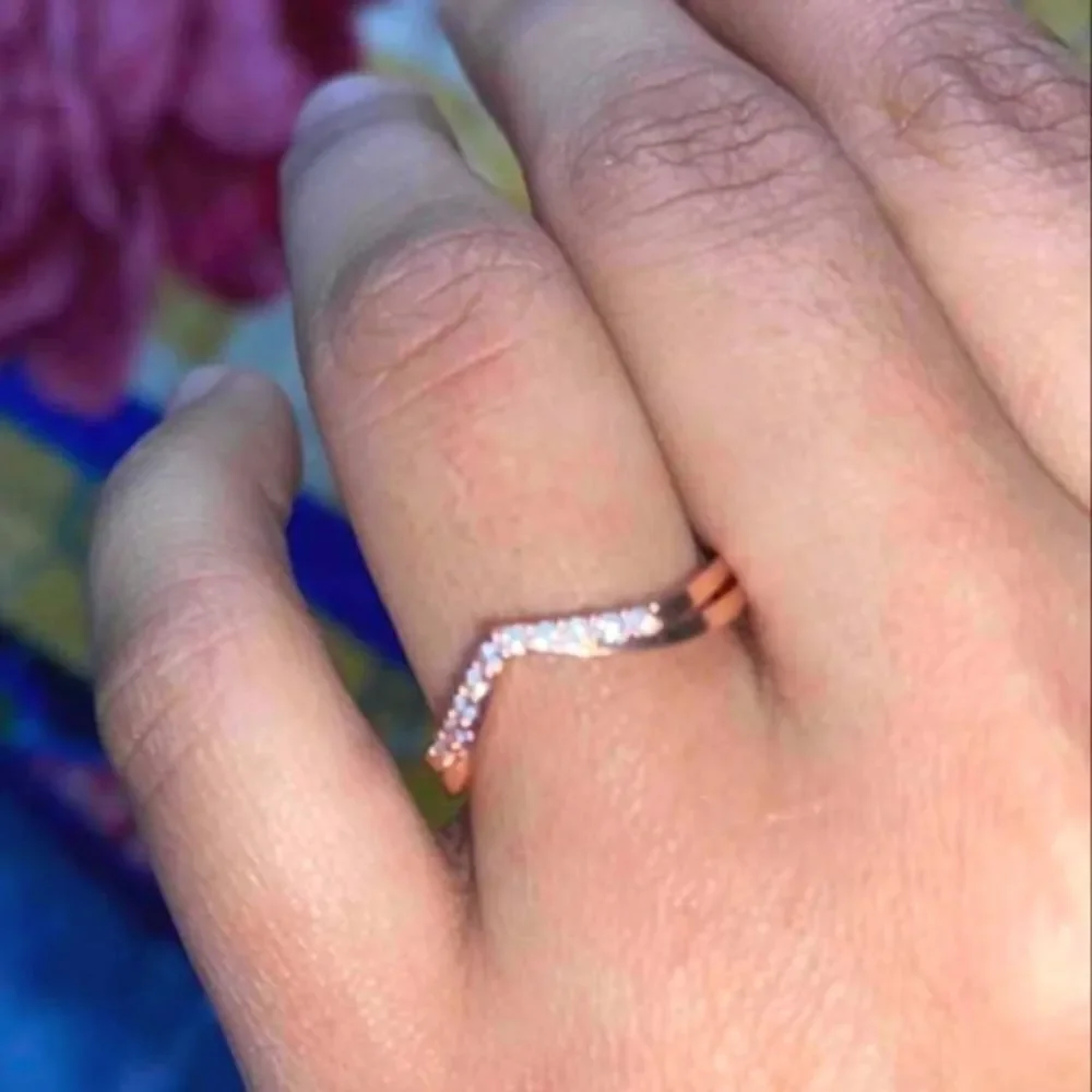925 Rose gold 925 sterling silver minimalist ring